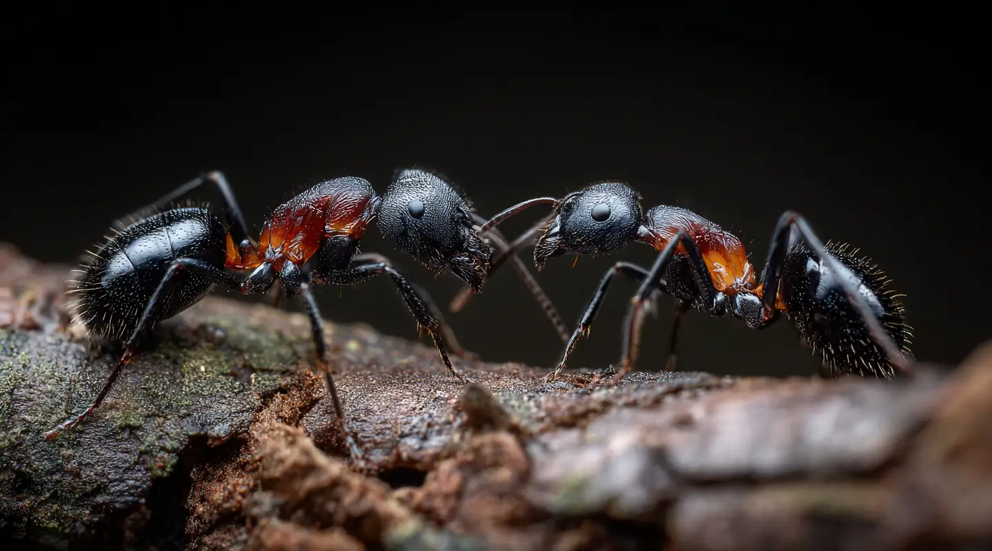 2 carpenter ants interlocking, carpenter ant control and extermination