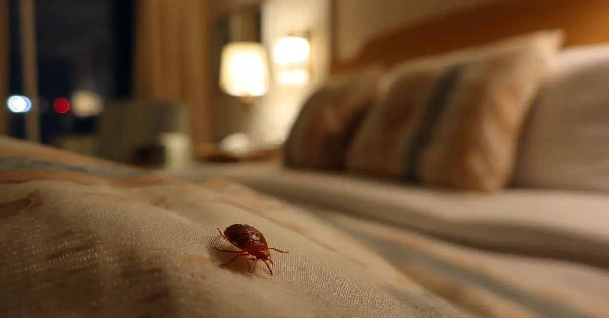 bed bug on bed