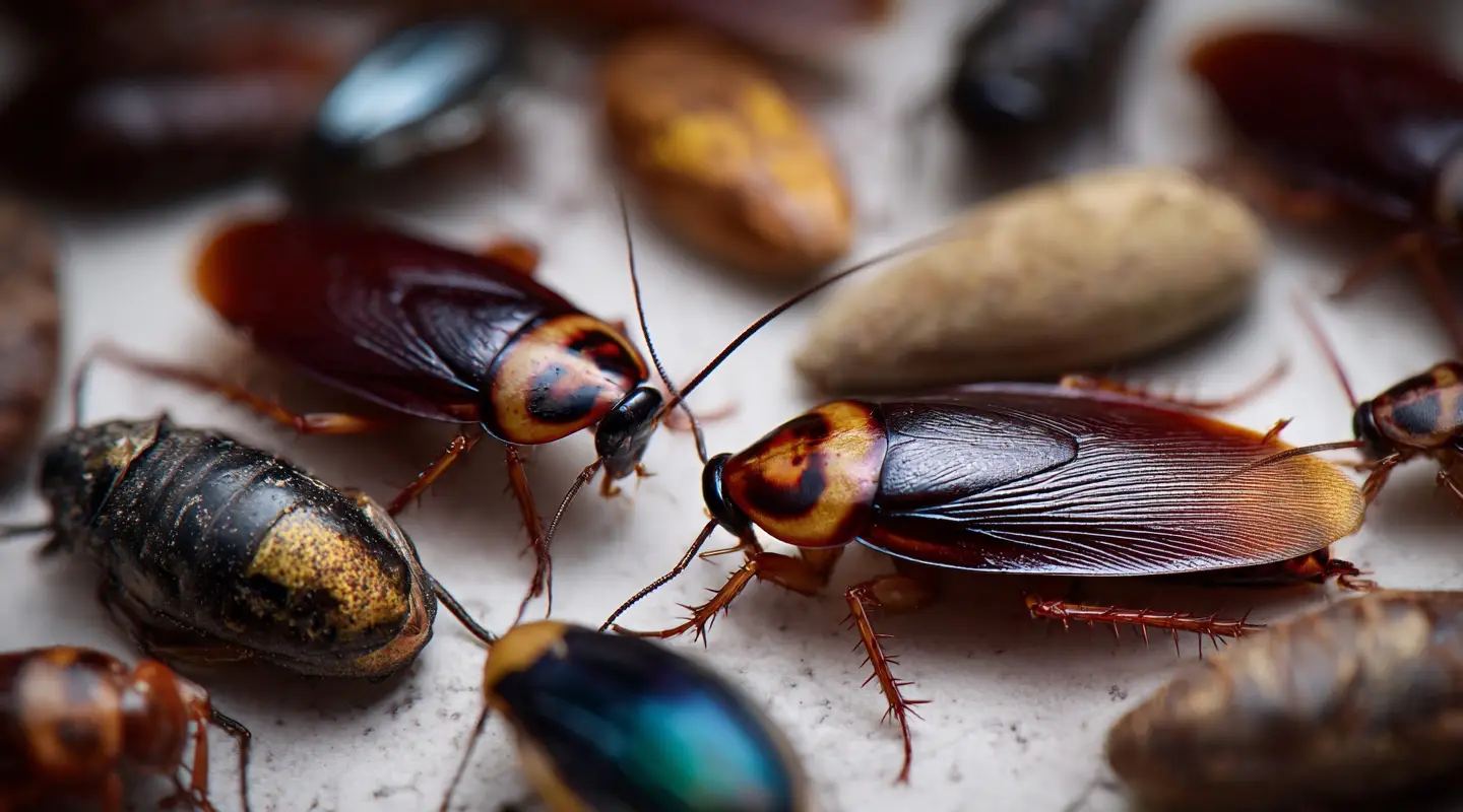 various roaches and beetles representing roach and beetle pest control by Terminator Termite & Pest Management