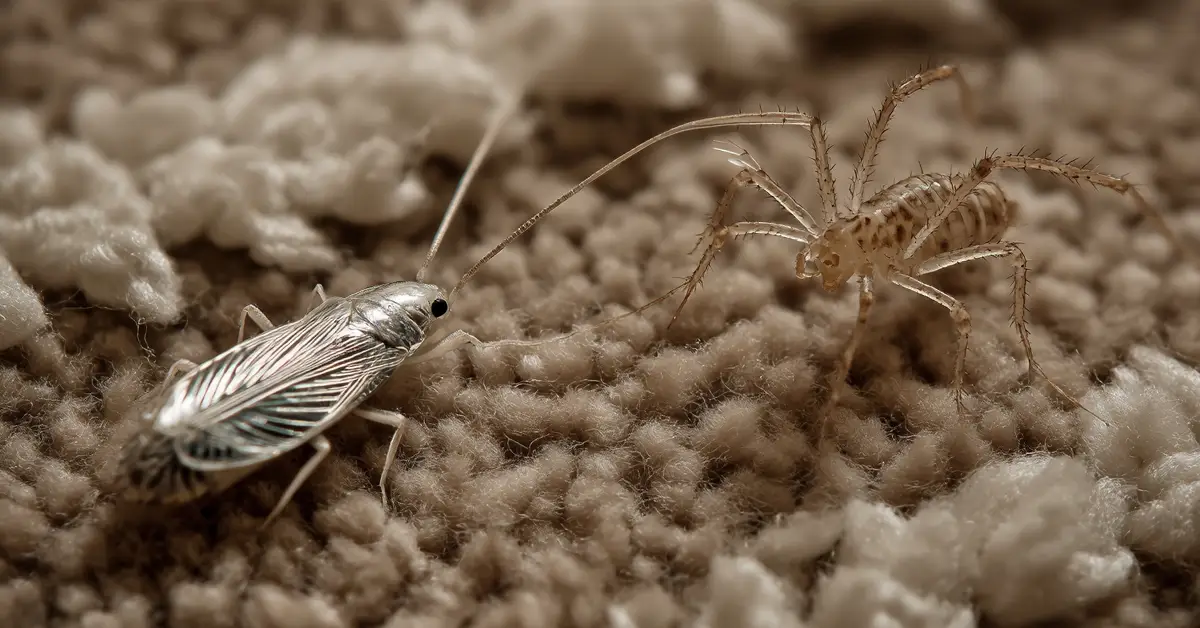 silverfish and spider
