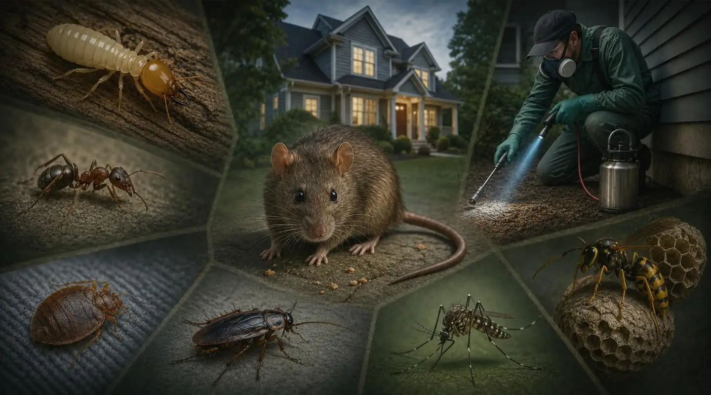 rodent with pest control east brunswick nj service images around it