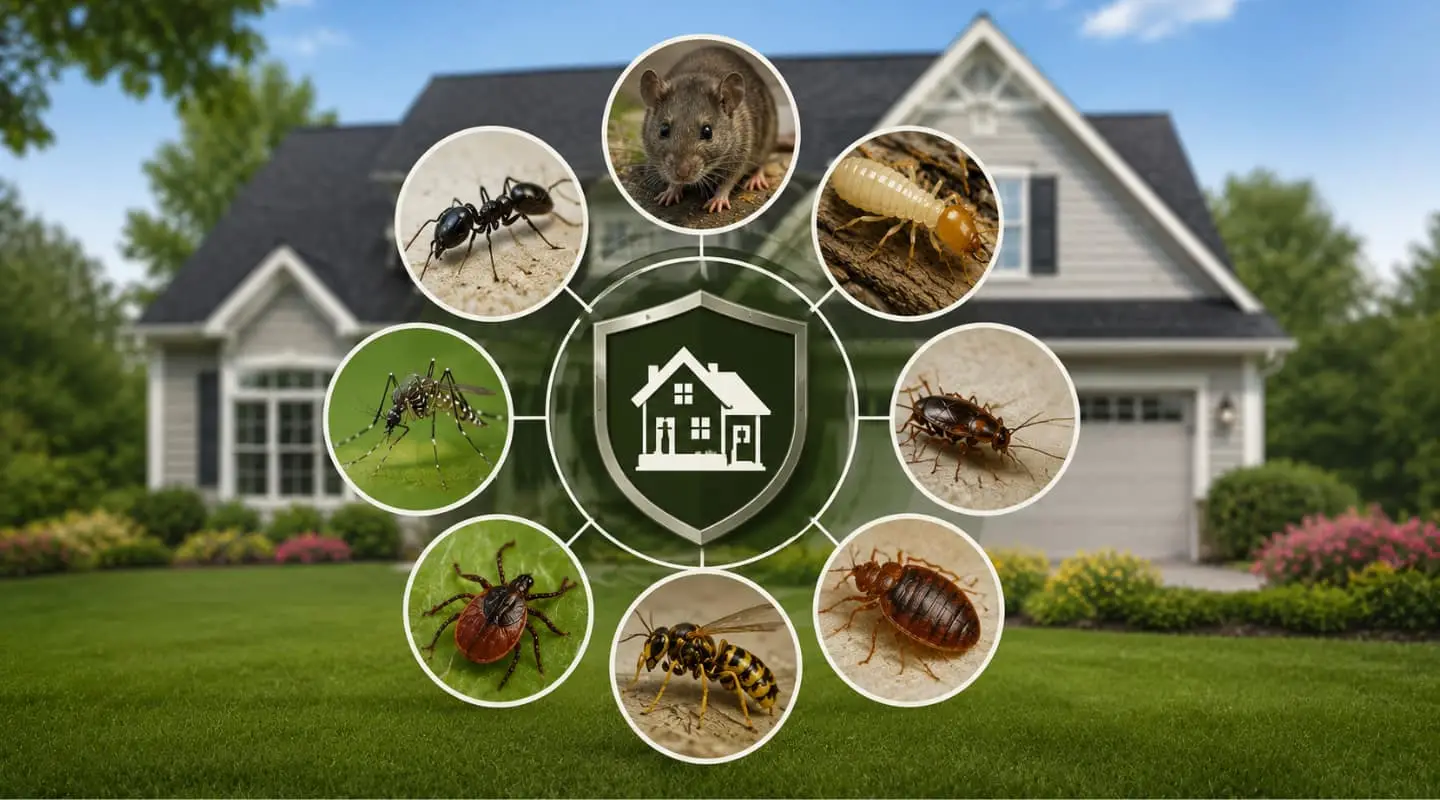 various pests infographic, representing pest control old bridge nj needs